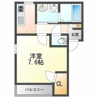 カサーディア加島Ⅰ【2階】の間取り