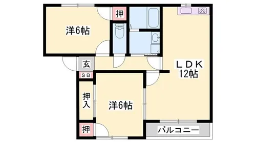 パストラル田寺東 A【1階】の間取り