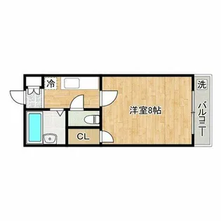 グリーンフィールド【4階】の間取り