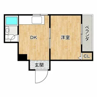シティハイツ四天王寺【1階】の間取り