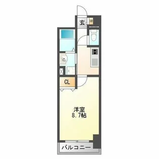 メルベーユ西淀【407号室】の間取り