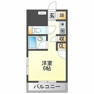 ロマネスク姫島【3階】の間取り