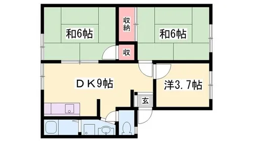 アーバン辻井【103号室】の間取り