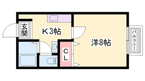 アリヴィオ2番館【206号室】の間取り