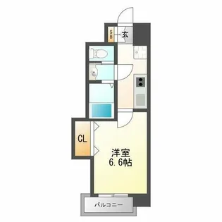 サムティ大阪CITYWEST【8階】の間取り