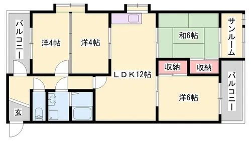 3SLDKの間取り画像