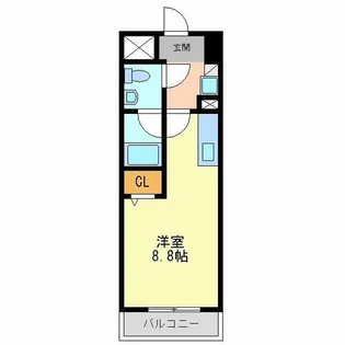 ヴァンスタージュ姫里【8階】の間取り