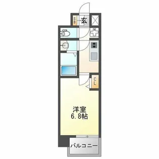 アドバンス大阪ヴェンティ【7階】の間取り