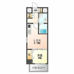 La CASA新北野【7階】の間取り