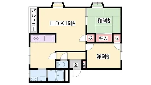 銀の馬車道壱番館C【103号室】の間取り