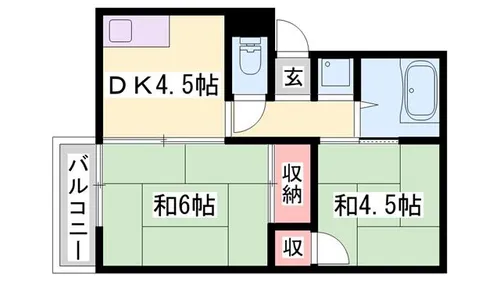 高丘ハイツ【201号室】の間取り