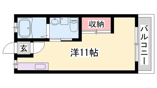 SeaDream姫路野里駅【1-B号室】の間取り
