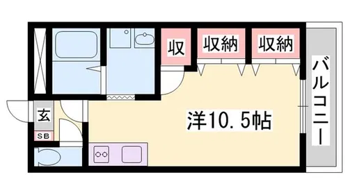 リバーサイドビレッジ【206号室】の間取り