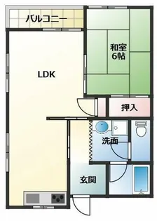 ハイツきたじま【203号室】の間取り