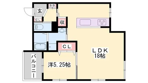クリエイト相生【101号室】の間取り