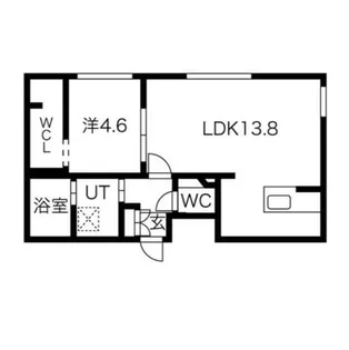 GEレジデンス琴似 仮)GA-琴似2-7MS【5階】の間取り