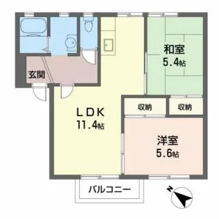 フレグランス別所 A【202号室】の間取り