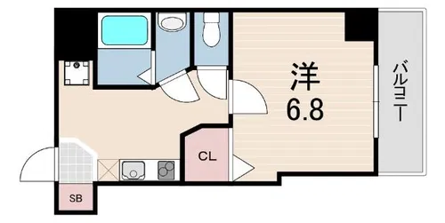 アレス六甲【4階】の間取り