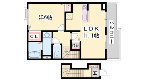 ドミールディオン2【205号室】の間取り