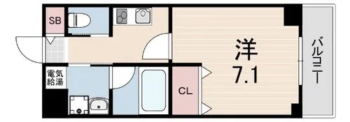 瑠璃甲東園【2階】の間取り