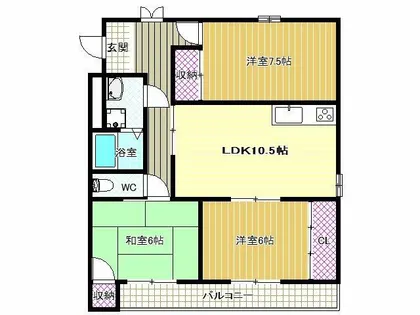 シャトルヌーベル【2階】の間取り