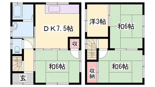 兵庫県姫路市白浜町宇佐崎中3丁目【一戸建】の間取り