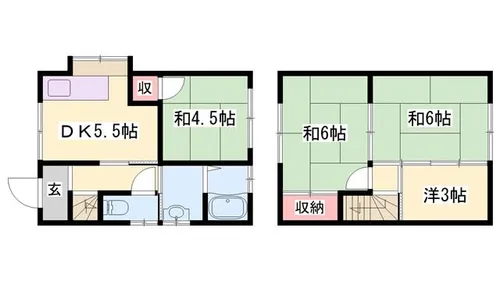 兵庫県姫路市白浜町宇佐崎中3丁目【一戸建】の間取り