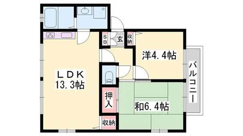 ベクヴェーム春日A【202号室】の間取り