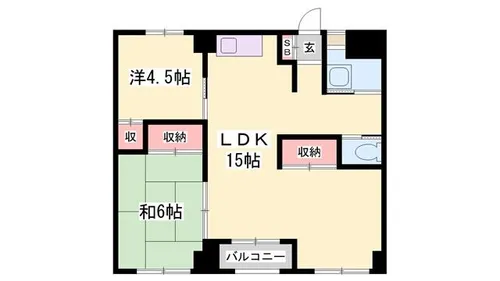 船場西ビル【508号室】の間取り