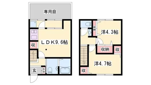兵庫県姫路市西八代町【一戸建】の間取り