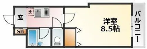 大阪府大阪市東淀川区東中島5丁目【マンション】の間取り