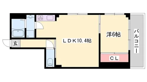 コーポ有本【2-A号室】の間取り