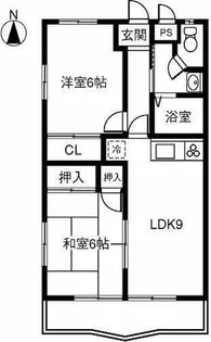 ハイツ花水木Ⅲ【4B号室】の間取り