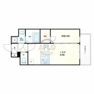 エスリード大阪城EAST【7階】の間取り