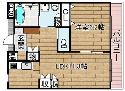 グランデ上牧【1階】の間取り