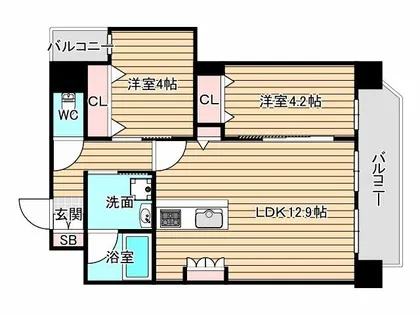 スプランディッド梅田WEST【6階】の間取り