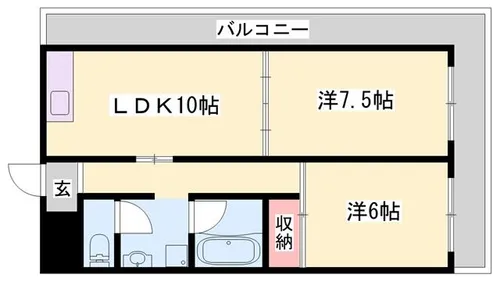 サニーハイム山氏浦D棟【117号室】の間取り