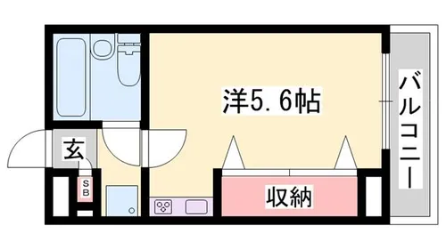 サンパレス21姫路【6階】の間取り