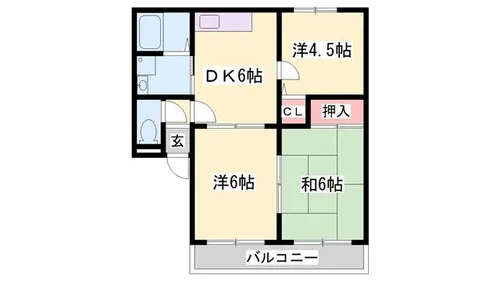 エスポワール B【2階】の間取り