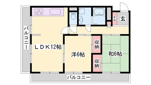 コーポ龍野【3-4号室】の間取り