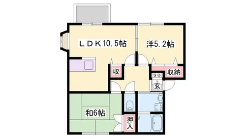 ソレイユ(神岡町)【105号室】の間取り