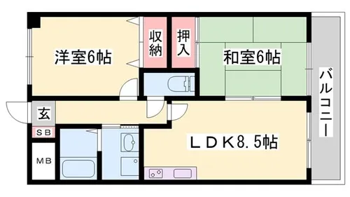 プランドール柳井【3階】の間取り