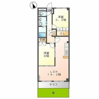 ワイズ・コンドミニアム【107号室】の間取り