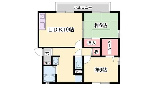 エクセルコートB【2階】の間取り
