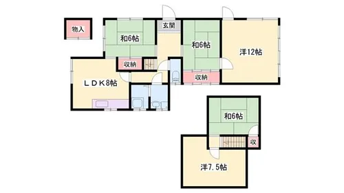 兵庫県姫路市広畑区蒲田【一戸建】の間取り