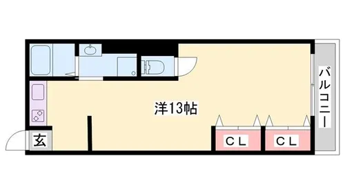FELICE手柄【3-3号室】の間取り