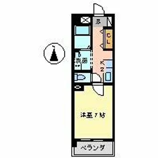 コーポラスヤスイ【3階】の間取り