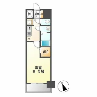 プレサンスジェネ鶴舞【4階】の間取り