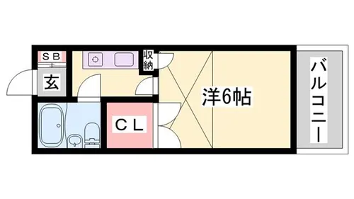 コーポ明日香【1-D号室】の間取り