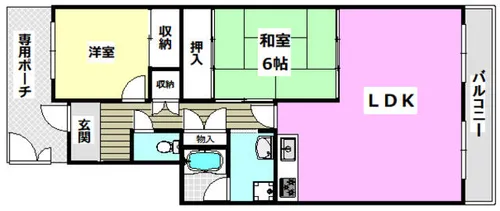 T・メゾンシャルマントⅠ【202号室】の間取り